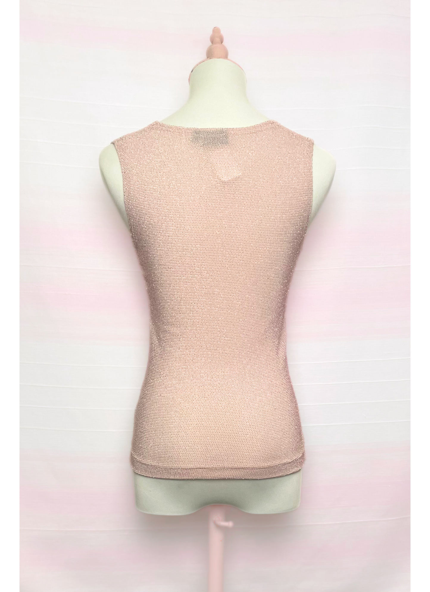 The Pink Glitter V-neck Top