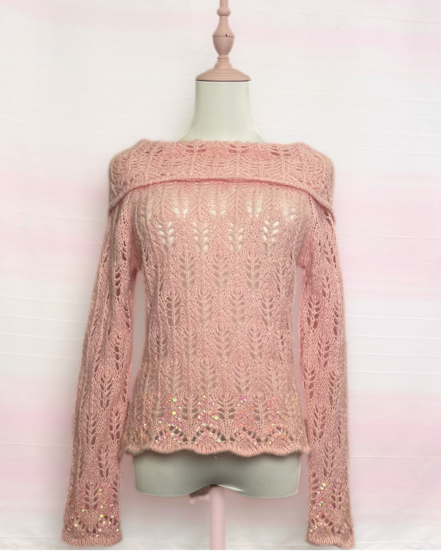 The Pink Off-shoulder Knit