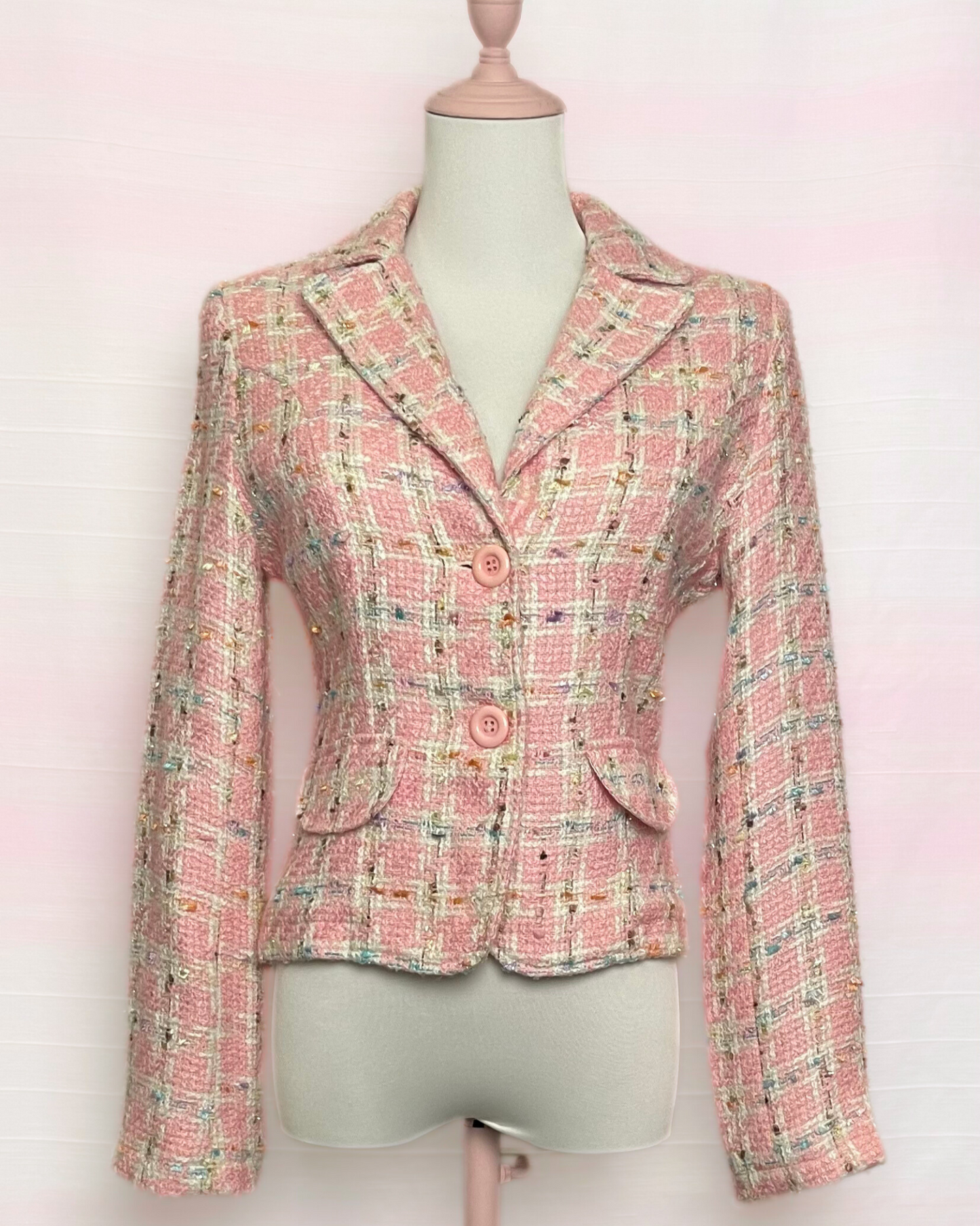 The Pink Glitter Tweed Jacket