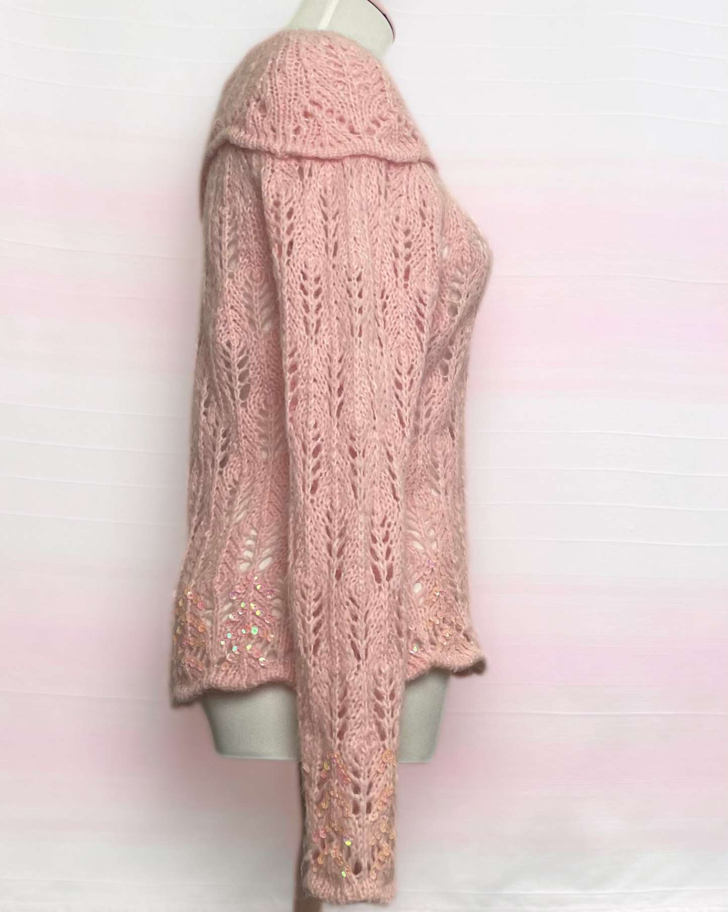 The Pink Off-shoulder Knit