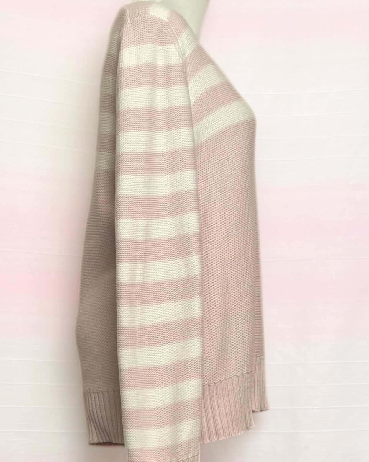 The Pink & White Striped Knitted Shirt