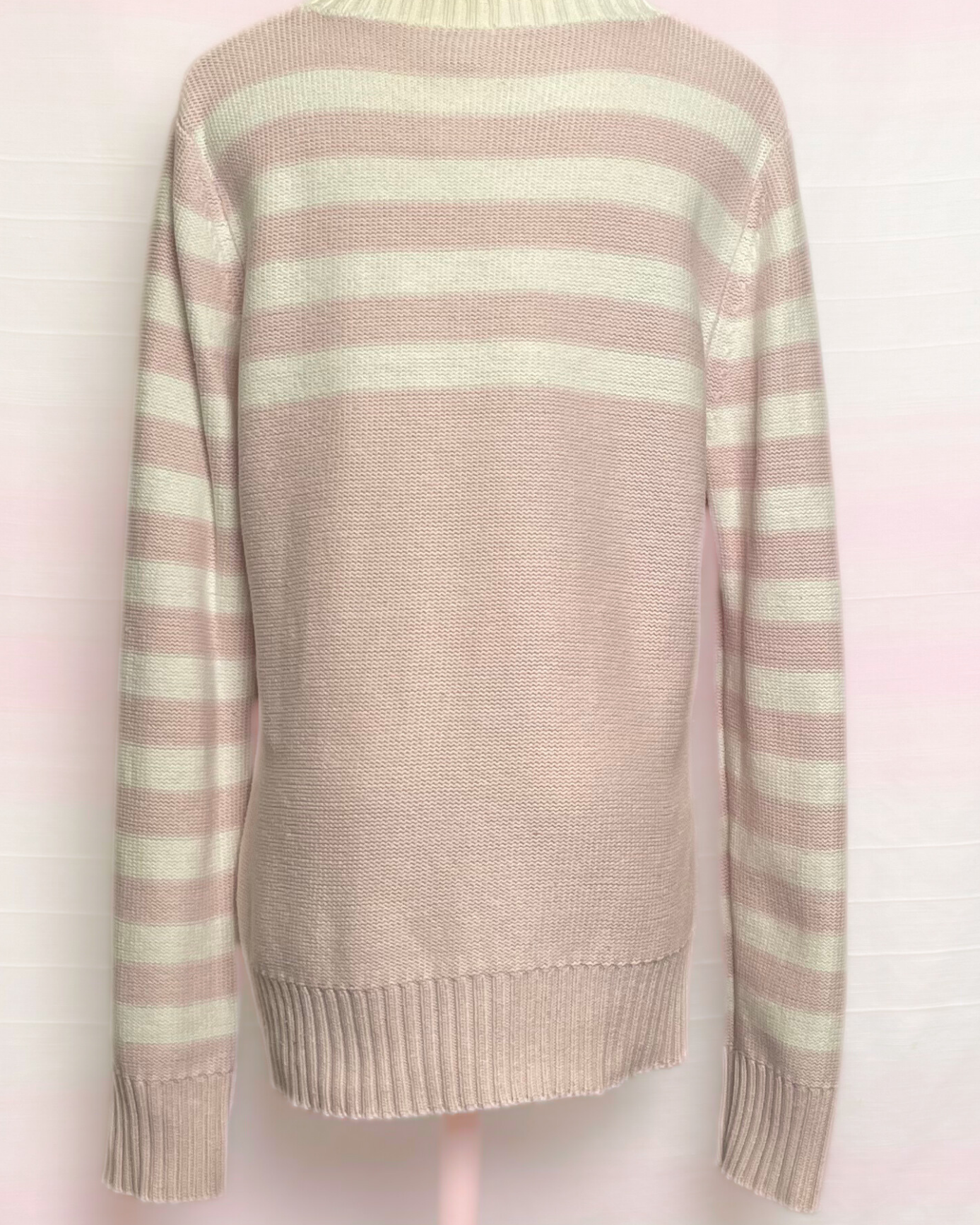 The Pink & White Striped Knitted Shirt