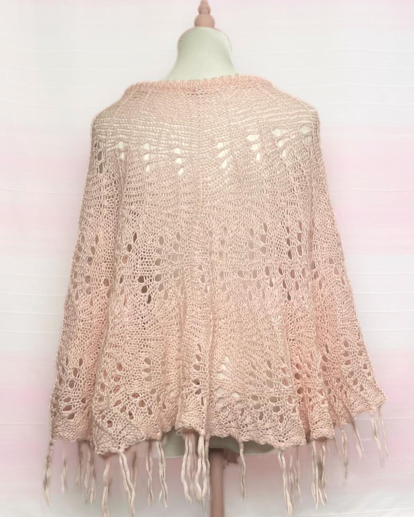 The Pink Knitted Poncho