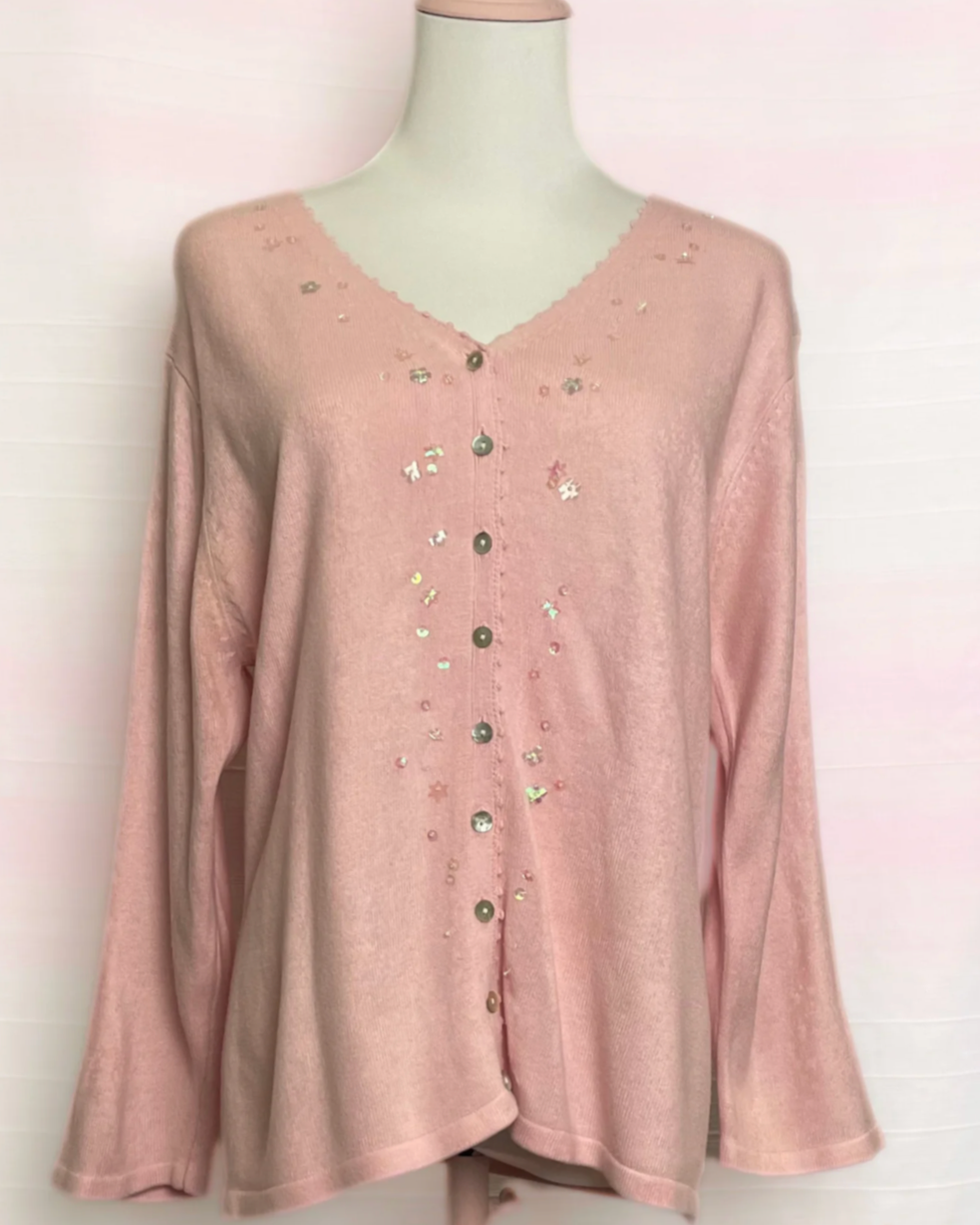 The Pink Glitter Cardigan